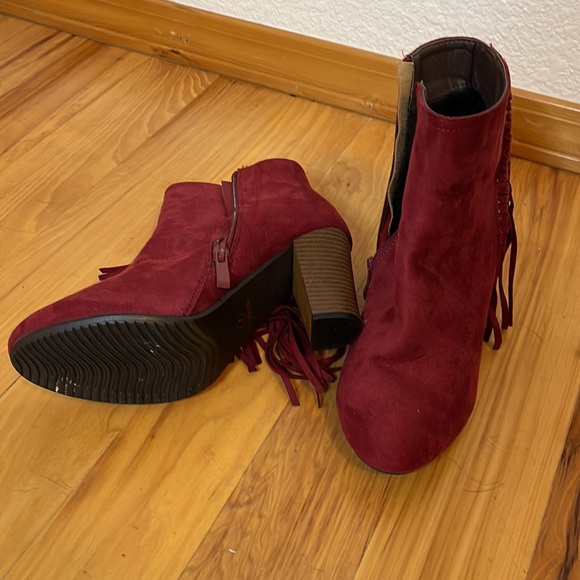Burgundy Booties - Picture 2 of 3
